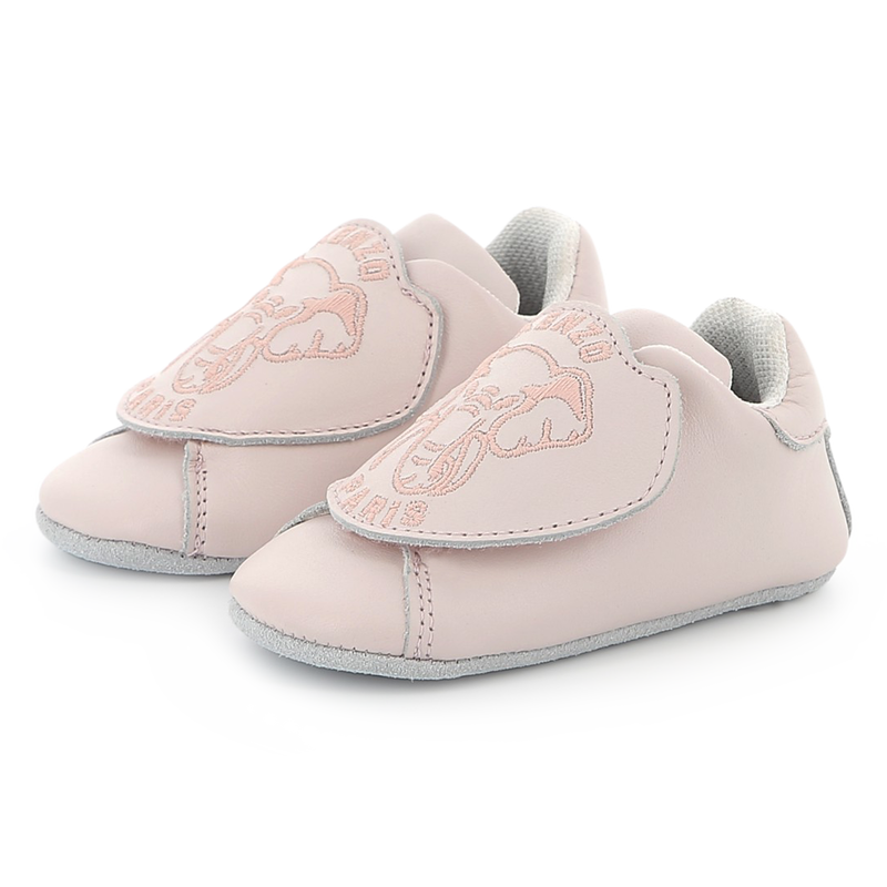 Pantufas de velcro em pele KENZO KIDS 
                        UNISEX