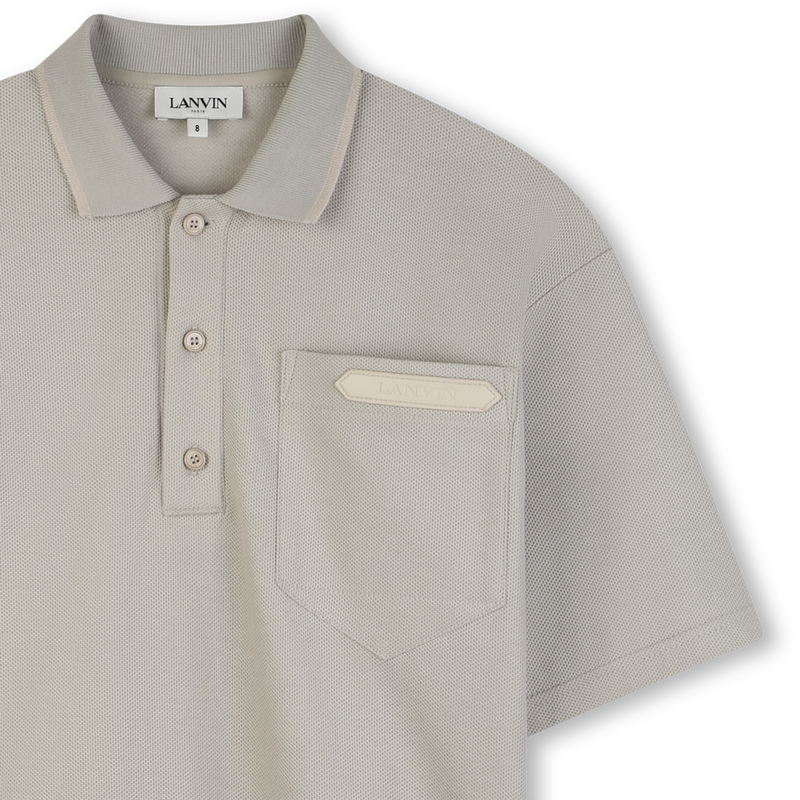 CAMISA POLO COM BORDADO LANVIN 
                        BOY